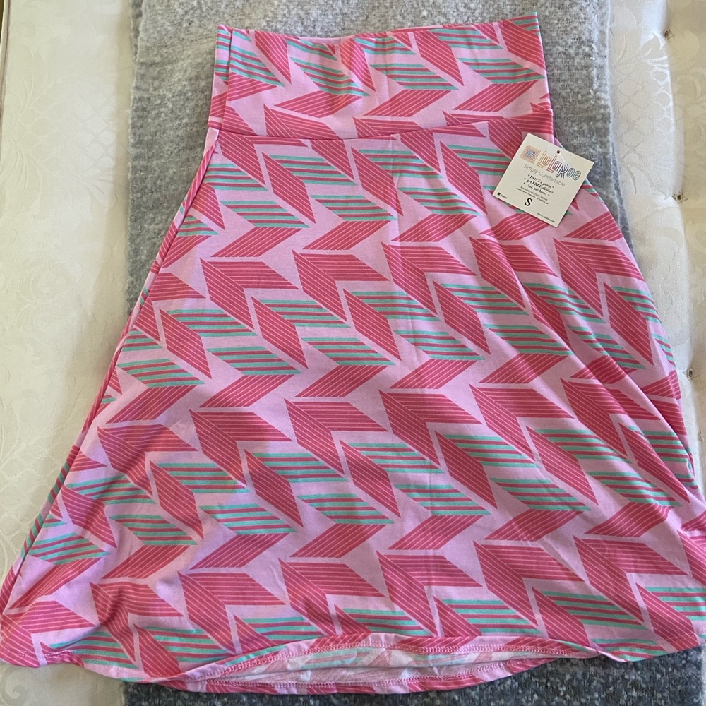 LulaRoe Pink Aztec Skirt